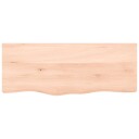 vidaXL Vegghylle 100x40x2 cm ubehandlet heltre eik