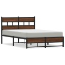  Sengeramme i metall uten madrass brun eik 120x200 cm 8721158379139