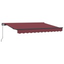 vidaXL Uttrekkbar markise Burgunder 300 x 200 cm stoff