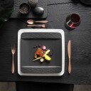 Villeroy & Boch  Manufacture Rock tallerken 28x28 cm svart