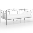 vidaXL Ramme til sovesofa grå metall 90x200 cm