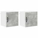  Kjøkkenskap 2 pcs Betonggrå 40 x 31 x 40 cm Konstruert tre