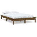 vidaXL Sengeramme honningbrun heltre furu 140x200 cm