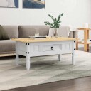 vidaXL Salongbord meksikansk Corona-stil furu 100x60x45 cm hvit