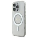 Guess IML Rhinestones MagSafe Deksel til iPhone 16 Pro Max - Hvit
