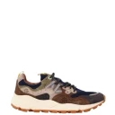 Flower Mountain Yamano 3 Suede/Nylon Sneaker Dark Grey/Brown