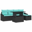 vidaXL Hagesofa Set 6 stk. polyrotting