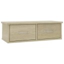 vidaXL Veggskuff sonoma eik 60x26x18,5 cm sponplate