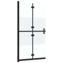 Sammenleggbar dusjvegg med halvfrostet ESG-glass 100x190 cm