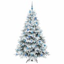  Kunstig juletre med 300 LED med stativ grønn 180 cm PE og PVC