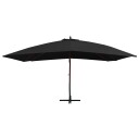 vidaXL Hengeparasoll med trestang 400x300 cm svart