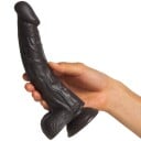 Willie City Classic Realistisk Mørk Buet Dildo 23 cm - Brun - Brun