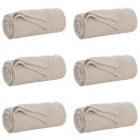 vidaXL Kastepledd 6 pcs Beige 170 x 130 cm Fleece