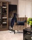 Langford lenestol serena stripe chestnut