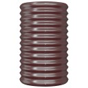 vidaXL Plantekasse pulverlakkert stål 40x40x68 cm brun