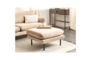 Fotpall Vinterbro Beige/svart, Fløyel - Beige/svart, Fløyel