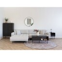 Lido sofa venstrevendt med fire puter beige.