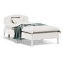  Sengeramme uten madrass hvit 75x190 cm heltre furu 8721012243514