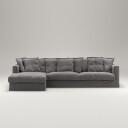 Decotique Le Grand Air 3 Seter Sofa Bomull Divan Venstre Grå