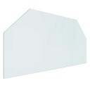 vidaXL Peisglassplate Gjennomsiktig 100 x 50 cm Glass
