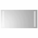 vidaXL LED Badevindu med speil Gjennomsiktig 40 x 20 cm herdet glass