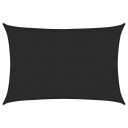 vidaXL Solseil 160 g/m² svart 5x6 m HDPE