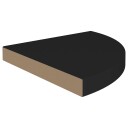 vidaXL Flytende vegghylle svart 35x35x3,8 cm MDF