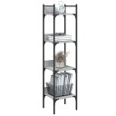  Bokhylle 4 etasjer grå sonoma 35x30x138,5 cm konstruert tre 8721012339026
