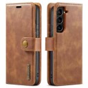 DG.Ming Samsung Galaxy S23+ 5G Avtakbart Lommebok-deksel i Lær Brun