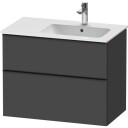 Duravit D-Neo Servantskap m/2 skuffer 810x462 mm Grafitt Matt Dekor