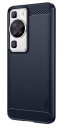 INCOVER Huawei P60 Pro Mofi Brushed Carbon Fiber Fleksibelt Plast Deksel - Blå