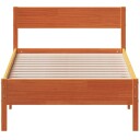  Sengeramme med hodegavl voksbrun 100x200 cm heltre furu 8721012429109