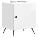  Nattbordskap 2 pcs Høgglans hvit 43 x 34,5 x 50 cm