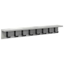  Vegghengt kleshenger med hylle Betonggrå 80 x 10.5 x 10.5 cm