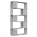  Bokhylle/romdeler betonggrå 80x24x155 cm konstruert tre