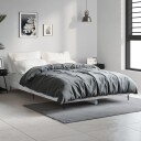 vidaXL Sengeramme betonggrå 120x190 cm konstruert tre