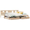  Uttrekkbar dagseng med skuffer 90x200 cm heltre furu