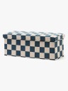 Kid"s Concept Pouffe With Storage Check Teal 80 Cm   Blue   ONE SIZE