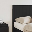  Hodegavl med hodegjerde Svart Eik 120 cm Konstruert tre