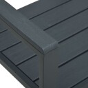 vidaXL Hagebenk 120 cm HDPE grå treutseende