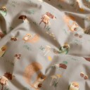 Skogsnatt sengetøy   100% økologisk bomull   Babysengetøy 70x100 cm   Beige