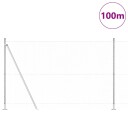  Gjerde med innlegg. sølv 1.4 x 100 m PVC belagt stål