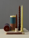 Hay Twist Candle lys 20 cm brun