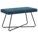 vidaXL benk Ensfarget Blå 80 x 40 x 45 cm Fløyel
