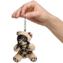 Master Series BDSM-nøkkelring med bamse - Lysebrun