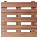 vidaXL Pottetraller 4 stk brun 30x30x7,5 cm WPC