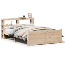 vidaXL Sengeramme med hodegavl 140x200 cm heltre