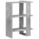 vidaXL Bokhylle Betonggrå 52 x 25 x 71,5 cm Konstruert tre