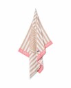 Lexington   Strandhåndkle 180x100 cm velur/frotté beige/hvit/rosa