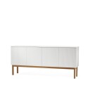 A2 Beam sideboard Hvitlakkert, stativ i oljet eik